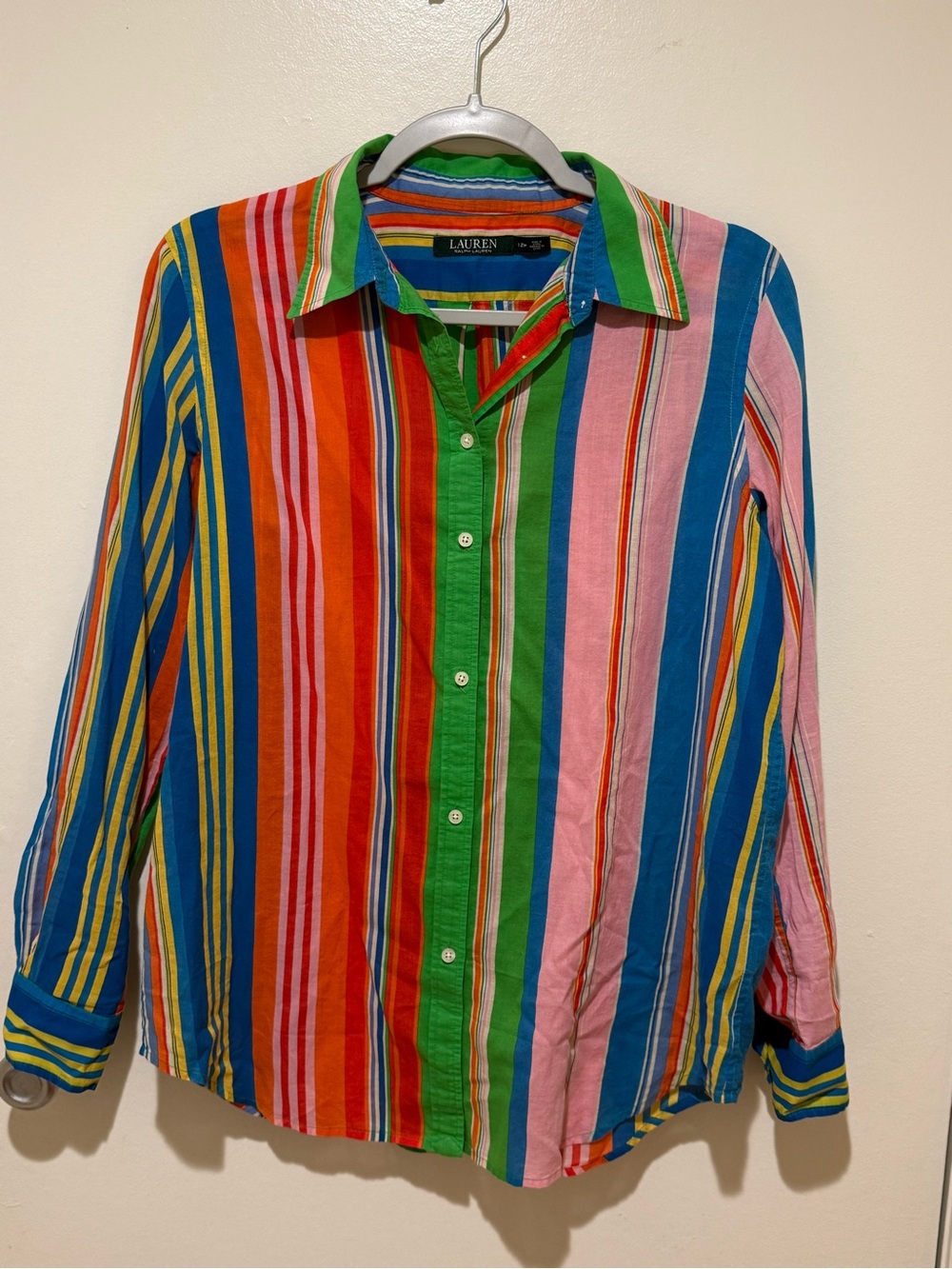 LAUREN Ralph Lauren Bright Multi-Stripe Button-Down Shirt